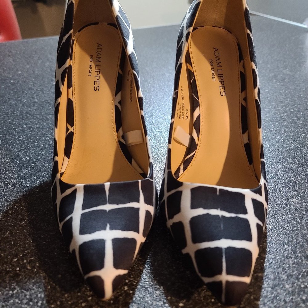 Black and white pumps